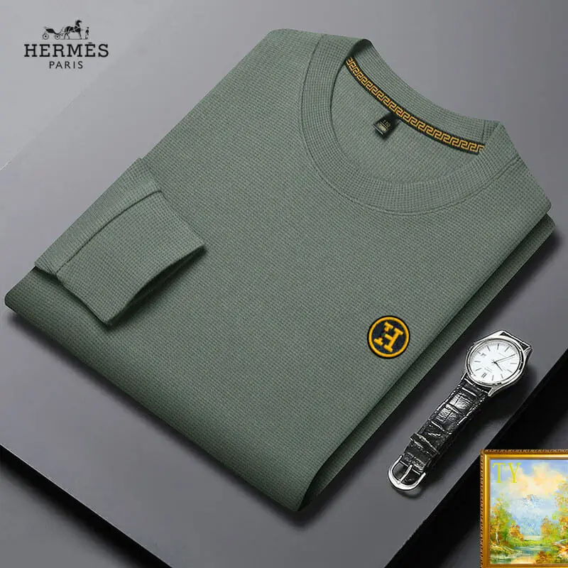 hermes sweatshirt manches longues pour homme s_124b662